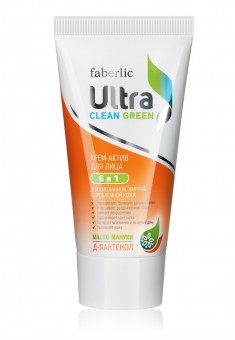 Косметические средства Faberlic "Ultra Clean Green". Крем-актив для лица серии "Ultra Clean Green". Артикул (код товара) 0879. Купить крем для проблемной кожи. Состав крема 0879. Отзыв о креме-активе для лица