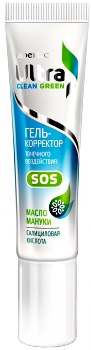 Косметические средства Faberlic "Ultra Clean Green". SOS гель-корректор точечного воздействия для жирной и проблемной кожи. Артикул (код товара) 0883,  описание, способ применения, состав, объём, цена, отзыв